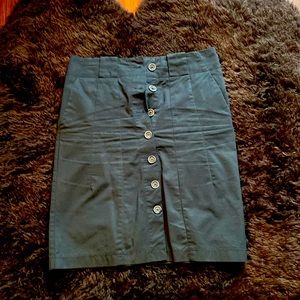 Vintage Zara Basic black button down skirt